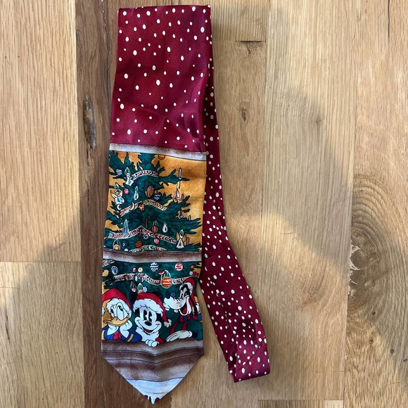 Atlas Design‎ Disney MICKEY MOUSE, GOOFY, DONALD DUCK Necktie Christmas - Picture 1 of 2